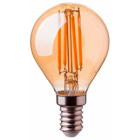 Bombilla led E14 filamento sphere Gold Cover P45 4W