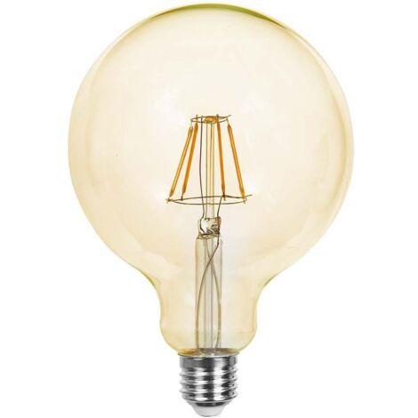 V-Tac VT-1956 LED-Globusbirne Vintage Filament Bernsteinfarbe 6W E27 G125 Licht 2200k Sku 214473