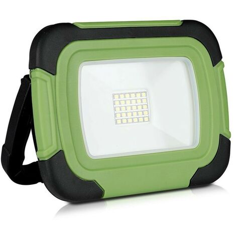 V-TAC VT-20-R Faro led 20W SMD chip samsung multifunzione ricaricabile a batteria bianco freddo 6400K corpo in plastica IP44 - sku 504