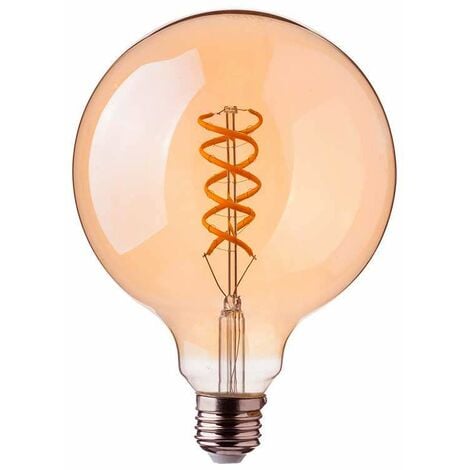 Bombilla LED E27 filamento globo Curve Plus Gold Cover G125 2200K 5W