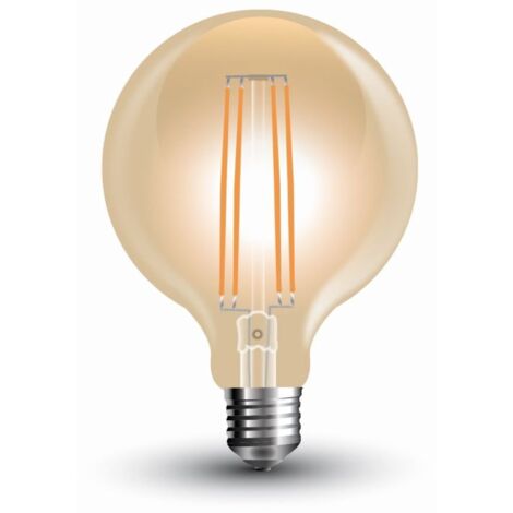 V-TAC VT-2027 7147 Lampadina LED E27 7W G95 Filamento Ambrato 2200K