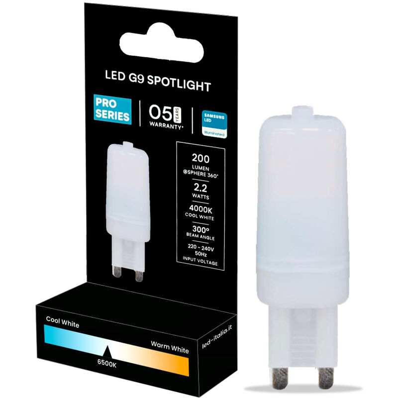 V-tac - VT-203 Ampoule led puce G9 Spot Samsung smd 2,2W blanc naturel 4000K - sku 20479 - Blanc