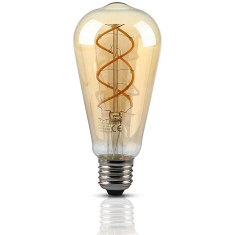 V-TAC VT-2065 Lampadina LED E27 5W ST64 Filamento Ambrato 2200K - SKU 7218