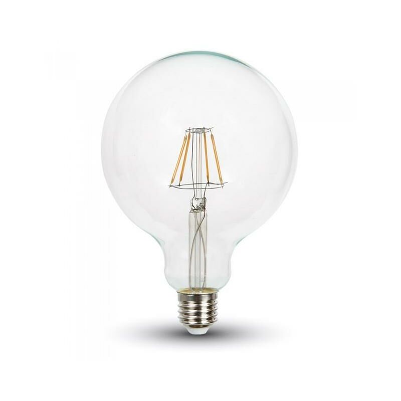 LED LAMPADINA - 12.5W FILAMENT E27 G125 CLEAR COVER 3000K - Luce CALDA