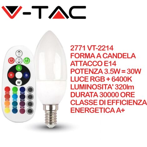 Randaco Candele LED Set di 5 candele di diverse dimensioni con telecomando  Luce LED tremolante Candela rossa