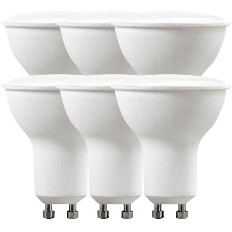 V-tac - LED-Strahler - GU10 6er-Pack - IP20 - Weiß - 4,5 Watt - 400 Lumen - 6500K