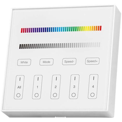 V-TAC VT-2437 LED-Streifen-Bedienfeld RGB+W Wireless Smart Dimmer Wand-Touch-WLAN für LED-Streifensteuerung SKU 2917