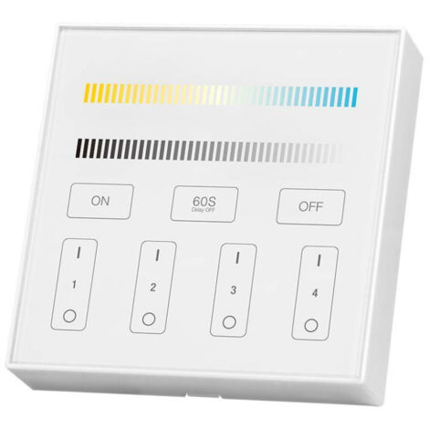 V-TAC VT-2439 pannello di controllo strisce a led monocolore e CCT smart dimmer wireless da parete touch wifi per controllo strip led SKU 2916