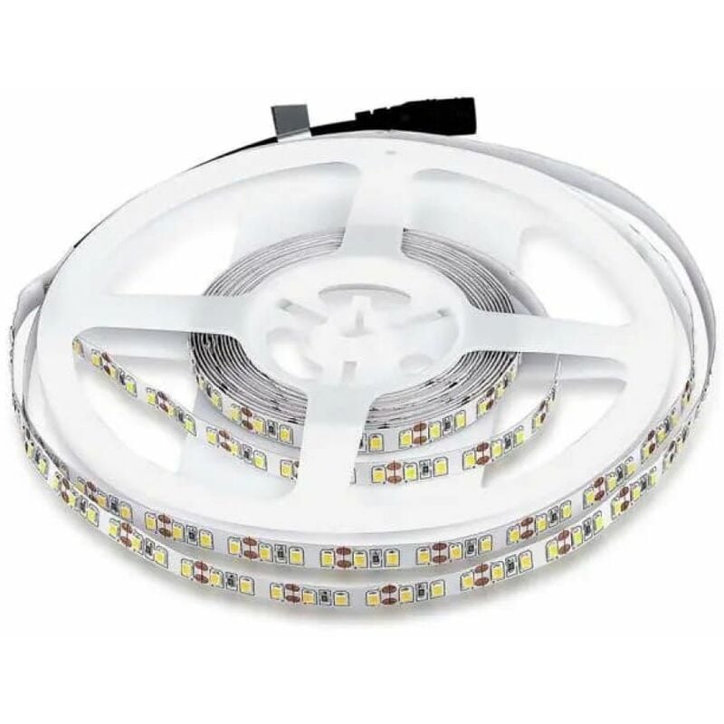 V-tac - Streifen led SMD3528 8W/m 5m 120 LED/m 12V Naturweiß IP20 8mm