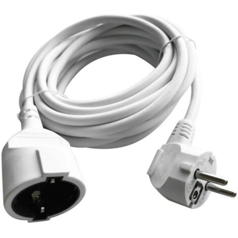 V-TAC VT-3001-10 Prolongateur rallonge électrique schuko 16A EU standard câble blanc 10m - sku 8780