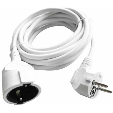 V-TAC VT-3001-5 cavo prolunga spina e presa tedesca 16A EU standard colore bianco 5 metri - sku 8779
