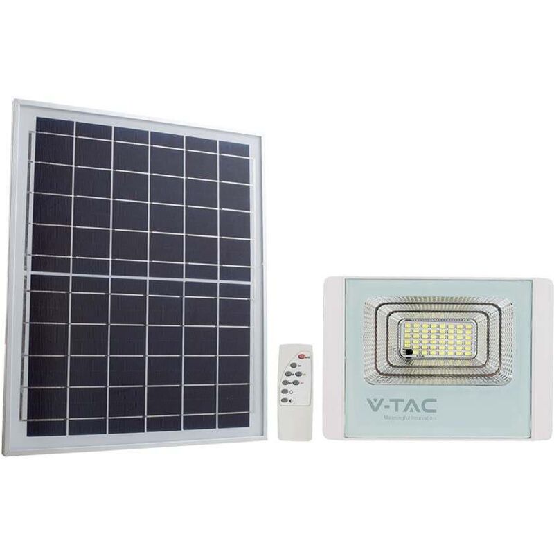 V-tac - Projecteur solaire - IP65 - 3100 Lumens - 6400K