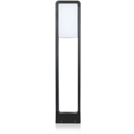 V-TAC VT-33 10W Led jardin sol lumière bollard lampe chip samsung corps noir IP65 80cm blanc chaud 3000K - SKU 20113