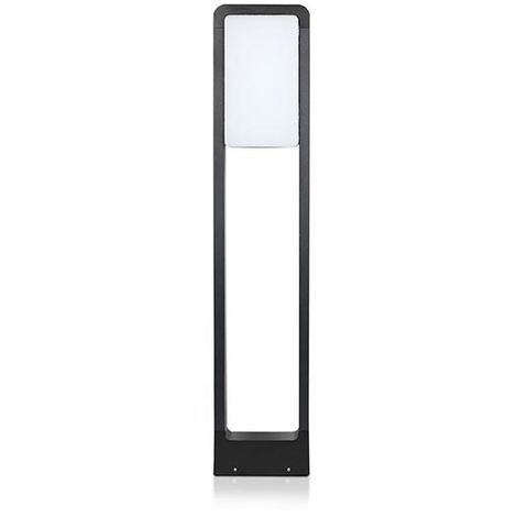 V-TAC VT-33 Borne de jardin LED 10W puce Samsung fixation au sol 80cm aluminium noir IP65 lumière 4000K - SKU 2120114