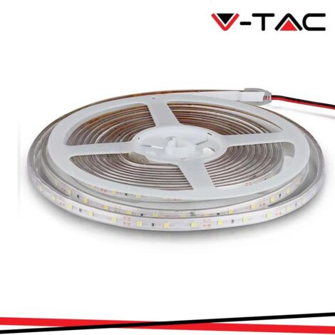 V-TAC VT-3528 Striscia LED 12V SMD3528 5M 5W/M 60LED/M 85LM/W monocolore bianco caldo 3000K Waterproof IP65 - SKU 212032