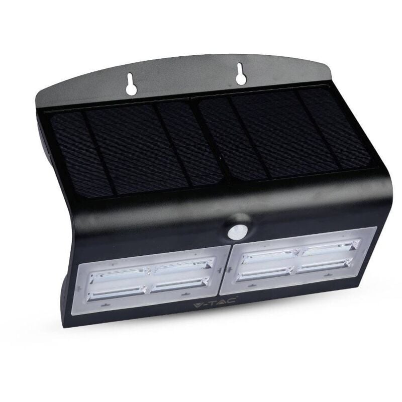 8279 VT-767-7-B Projecteur mural solaire avec détecteur de mouvements led 7.00 w noir - V-tac