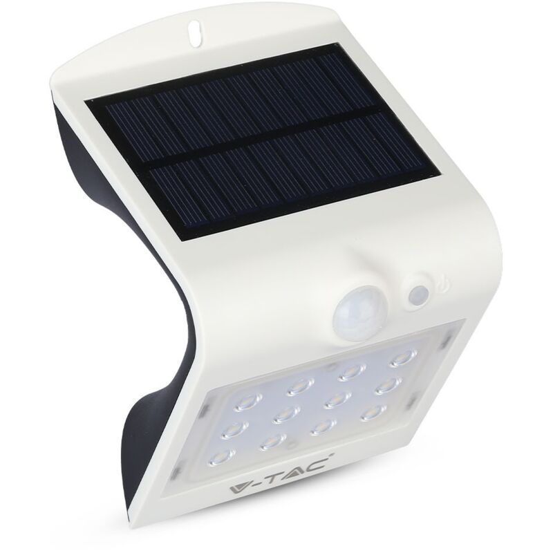 Lampe murale solaire led à batterie 1.5W 150LM/W 14LED avec capteur pir Couleur Blanc 4000K IP65