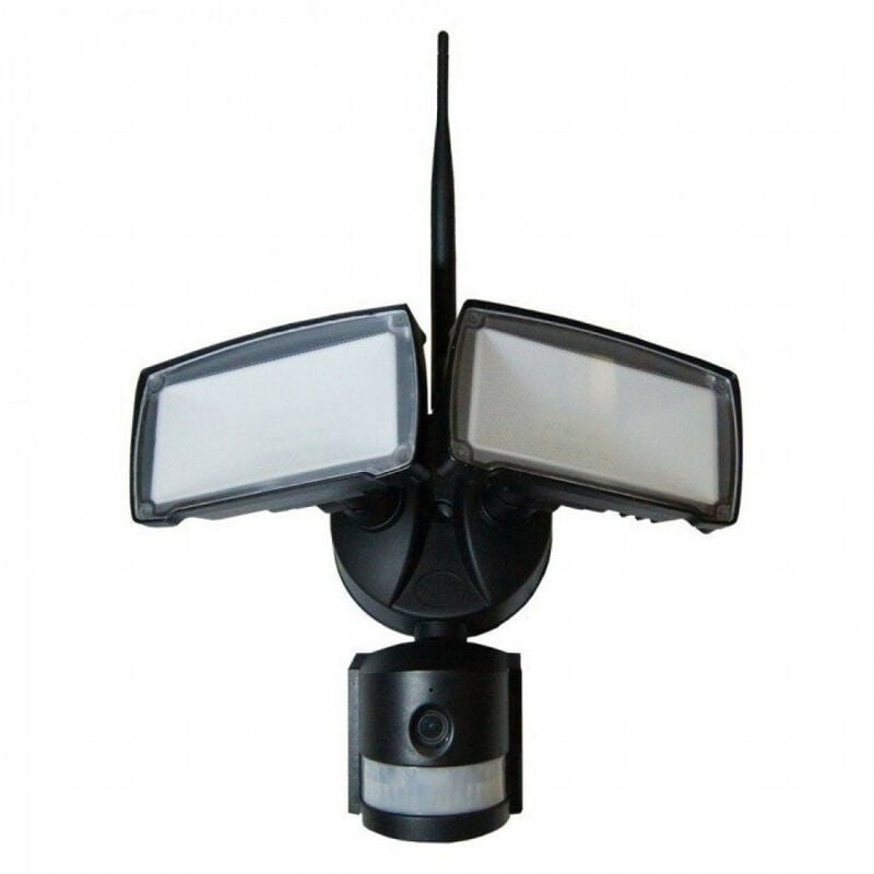 V-tac - 18W led Floodlight With wifi Sensor Camera Black 6000K