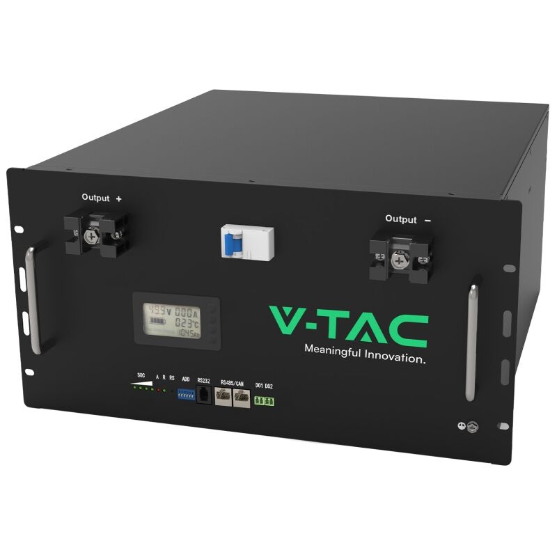 V-tac - VT-48200B ess Accumulateur pour système solaire de rack lithium lfp pour onduleur photovoltaïque monophasé 48V 9,6 kWh 200Ah sku 11523