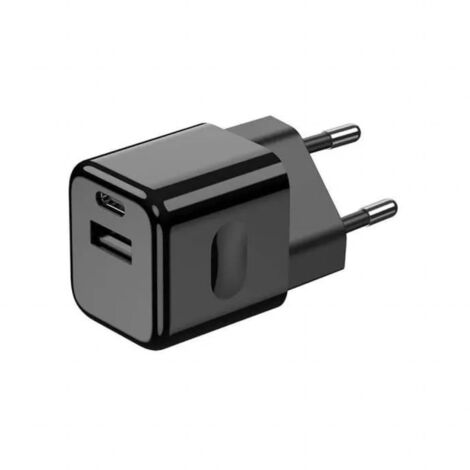 V-TAC VT-5320-B USB-Ladegerät, Schnellladung, 20 W, 1 PD+1 QC, 3 A, Reiseadapter, Schwarz – sku 6677