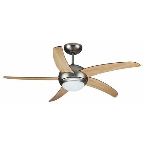 V-TAC VT-6053-5 Ventilatore led da soffitto 5 pale 132cm 60W con doppio portalampada per lampadine E27 e telecomando - sku 7916