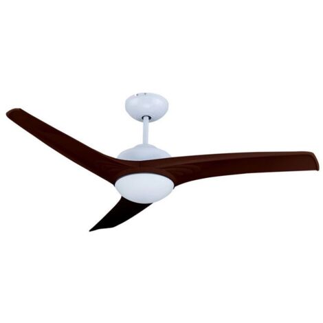 V-TAC VT-6055-3 LED-Deckenventilator 3 Flügel 132 cm 35 W DC-Motor braun mit 15 W 3IN1 Farbwechsel-LED-Lampe und Fernbedienung – Artikelnummer 7920