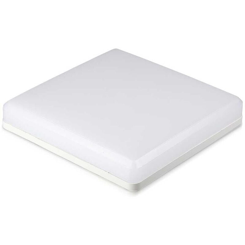 V-tac - pro VT-8033 Plafonnier led carré 15W blanc 110lm/w lumière chaude 3000K IP44 IK08 - sku 2113909