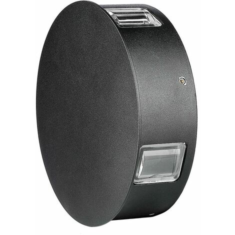 V-TAC VT-706 4W LED wandlamp warmweiß 3000K aluminum schwarz rund körper IP65 - SKU 8215