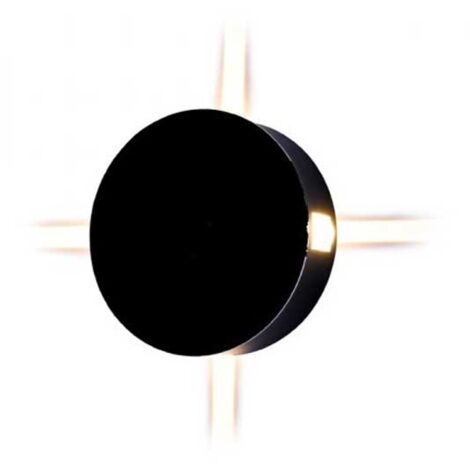 V-TAC VT-706 Applique murale LED 4W blanc neutre 4000K corps aluminium rond noir IP65 - SKU 8216