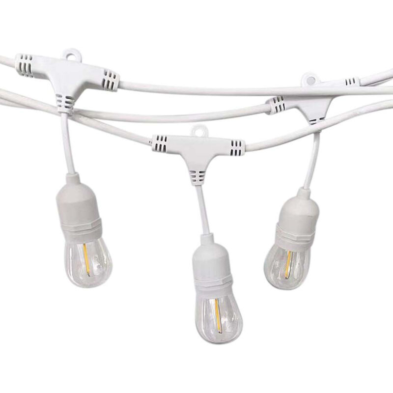 Guirlande lumineuse led E27 V-tac 15 m blanche avec douille et fiche IP65 eu. Ampoules non incluses.
