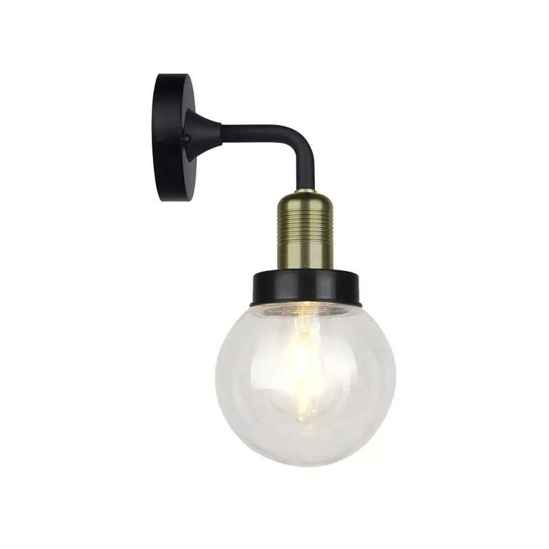 Applique Nero Opaco E27 Down Ip65