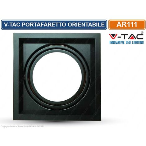 V-TAC VT-7221 PORTAFARETTO ORIENTABILE DA INCASSO PER LAMPADINE AR111 - SKU 3581