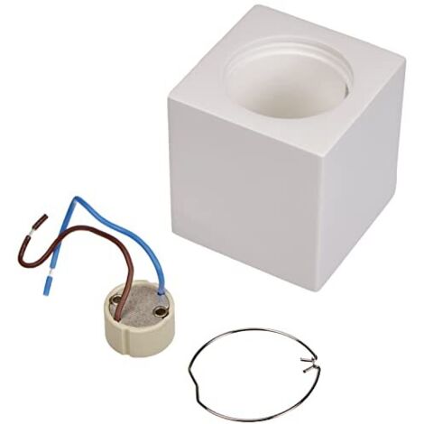 V-TAC VT-727 3664 Portafaretto LED Montaggio a Superficie Quadrato GU10 Corpo in Gesso Bianco