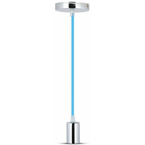 V-TAC VT-7338 Pendelleuchte 1MT E27 Metall mit blauem Kabel Ф39mm IP20 – SKU 3783