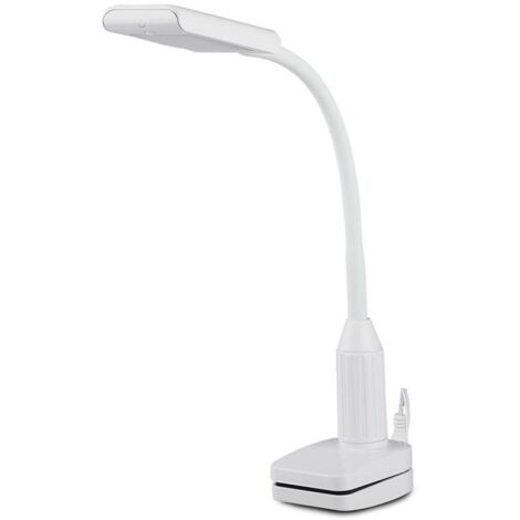 V-TAC VT-7407 LAMPADA LED DA TAVOLO 7W ORIENTABILE CON MORSA DI FISSAGGIO COLORE BIANCO - SKU 8672