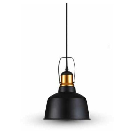 V-TAC VT-7422 Suspension LED E27 aluminium noir vintage Ф230mm - SKU 3728