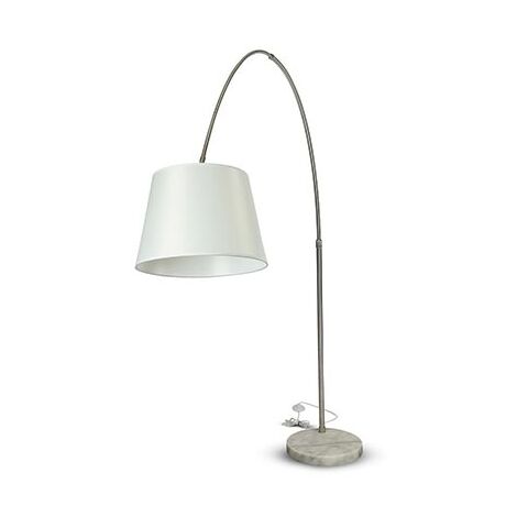 V-TAC VT-7451 Lampadaire design support en métal réglable support E27 blanc avec base en marbre - sku 8565