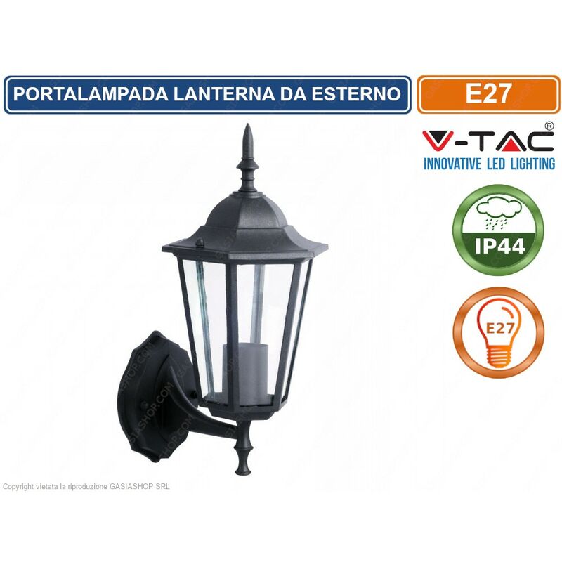 Image of V-tac - VT-749 portalampada da giardino wall light da muro per lampadine E27 - sku 7066