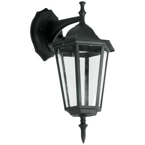 V-TAC VT-750 Portalampada lanterna Small Facing-Down alluminio IP44 nero E27 - sku 7068