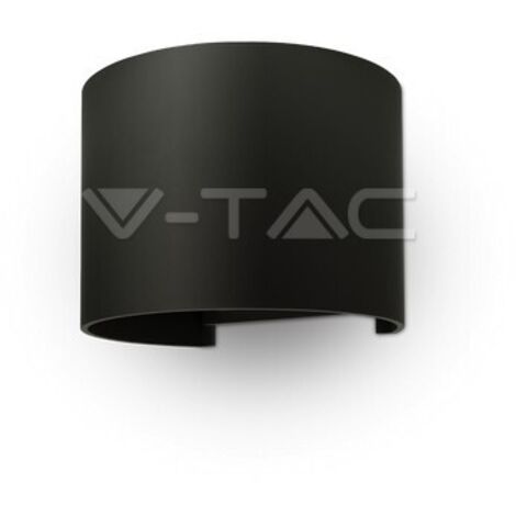 V-TAC VT-756 3000K 6W IP65 lampe murale double Led COB arrondie noir