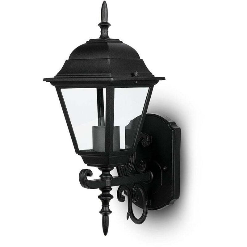 Lampe murale d'extérieur - Up - Support E27 - IP44 - Noir mat