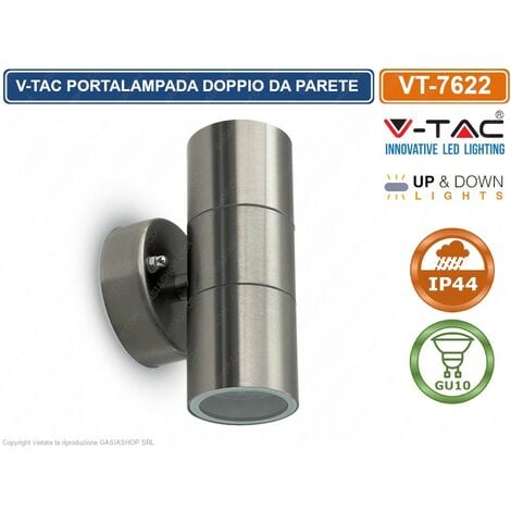 APPLIQUE V-TAC VT-7652 PER ESTERNO PORTA LAMPADA DA MURO IP44 NERO