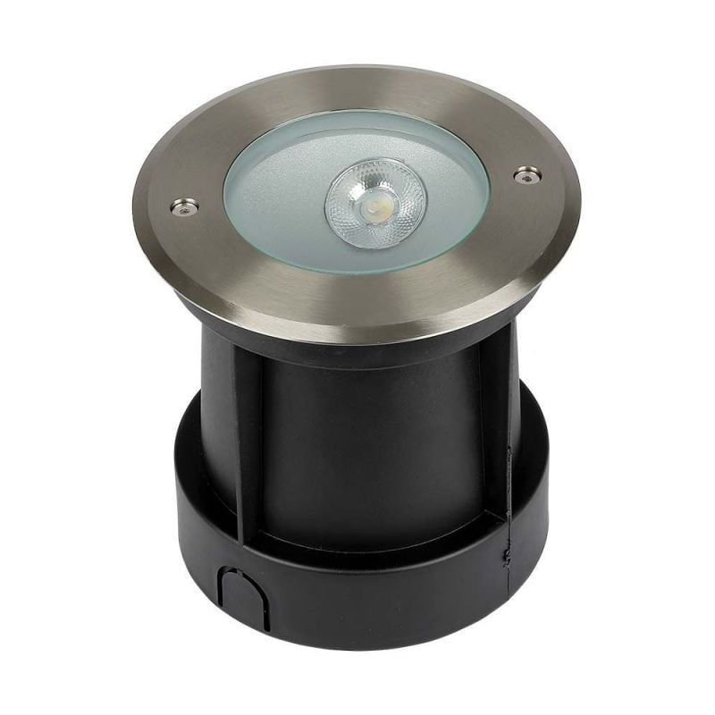 V-tac - Spot Encastrable Extérieur de Sol led Rond 8W IP67 Argenté VT-7679 - 20°