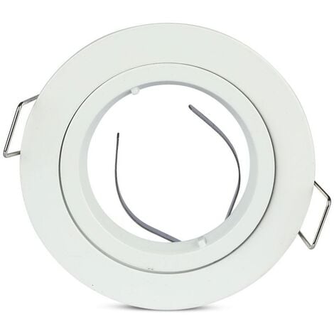 V-TAC VT-774 Portafaretto led da incasso in alluminio rotondo colore bianco per lampadina GU10-GU5.3 sku 3642