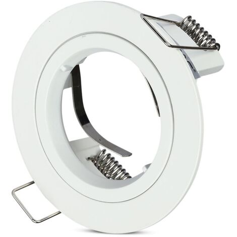 V-TAC VT-774 Runder LED-Einbaustrahler aus Aluminium für GU10-GU5.3-Glühbirne Sku 3642 weiße Farbe