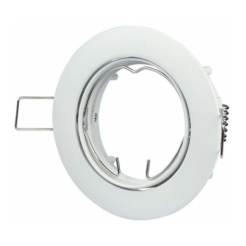 Portafaretto led da Incasso Rotondo GU10 e GU5.3 (MR16) Colore Bianco Orientabile - V-tac