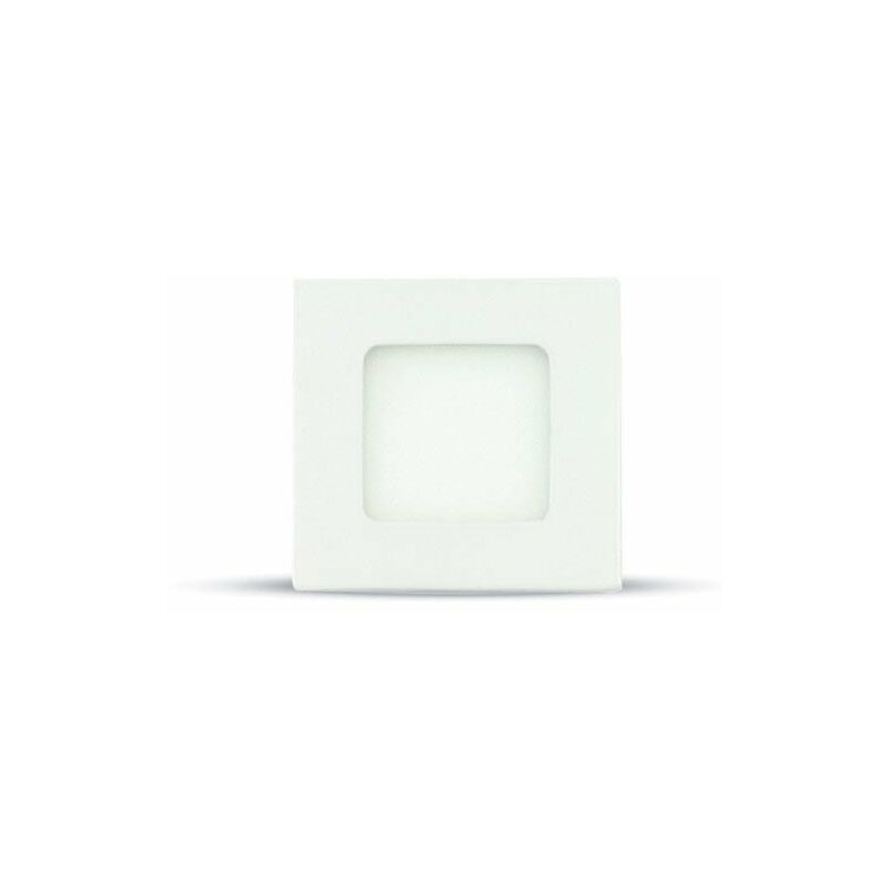 

V-tac - Downlight led extraplano cuadrado blanco 3W 120° Temperatura de color - 4000K Blanco natural