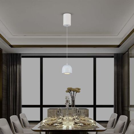 V-TAC VT-7795 8.5W LED suspension gris métal cylindre forme interrupteur tactile 1016cm réglable 3000K - 7995