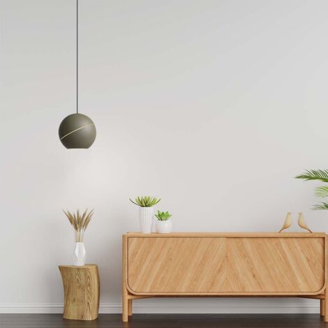 V-TAC VT-7797 8,5 W LED-Kronleuchter zum Aufhängen, Glockenform, Metall, Champagnerfarbe, Touch-Schalter, D12 cm, höhenverstellbar, 3000 K – 8003