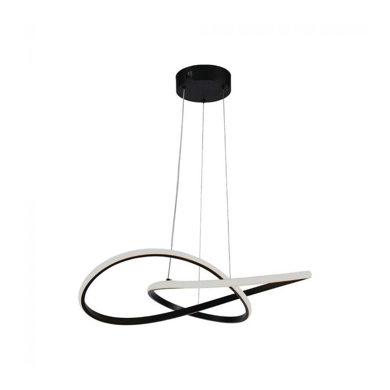 V-TAC VT-7799 Lustre rond LED design Forme circulaire moderne avec entrelacement abstrait 20W en aluminium couleur noir 3000К - 8012
